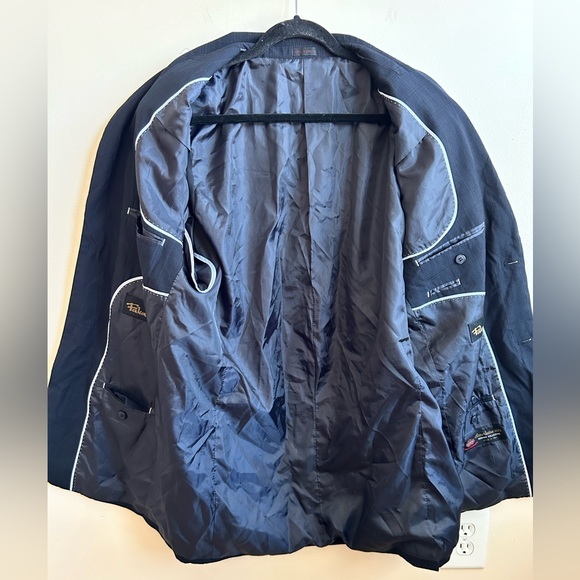 Falcone Mens Black and Grey Suit Jacket Blazer 42R - Picture 5 of 8